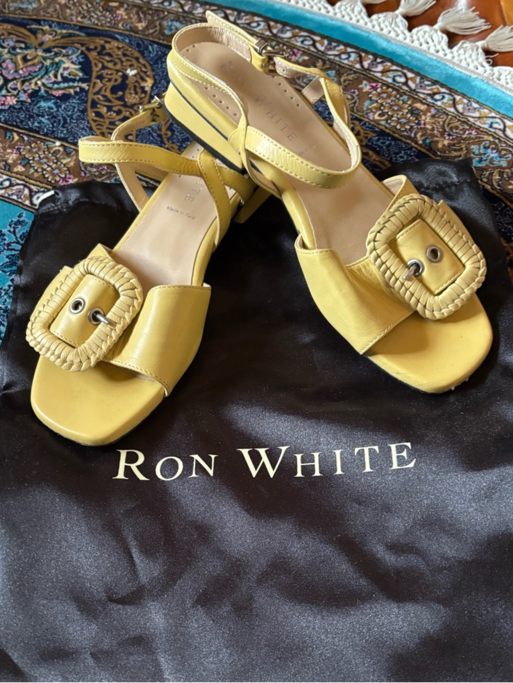 Yellow Buckle Strap Women’s Sandals
